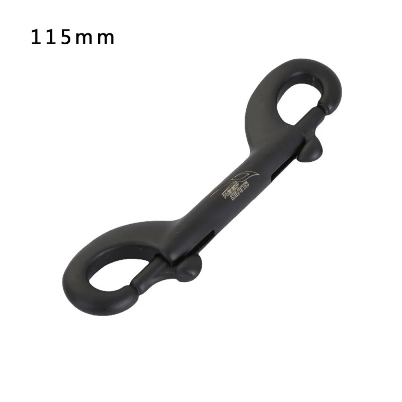 316 Stainless Steel Bolt Snap head Clip Diving singel 75/90/100mm BCD Accessories Tools double head 90/100/115mm - Color: Double hook