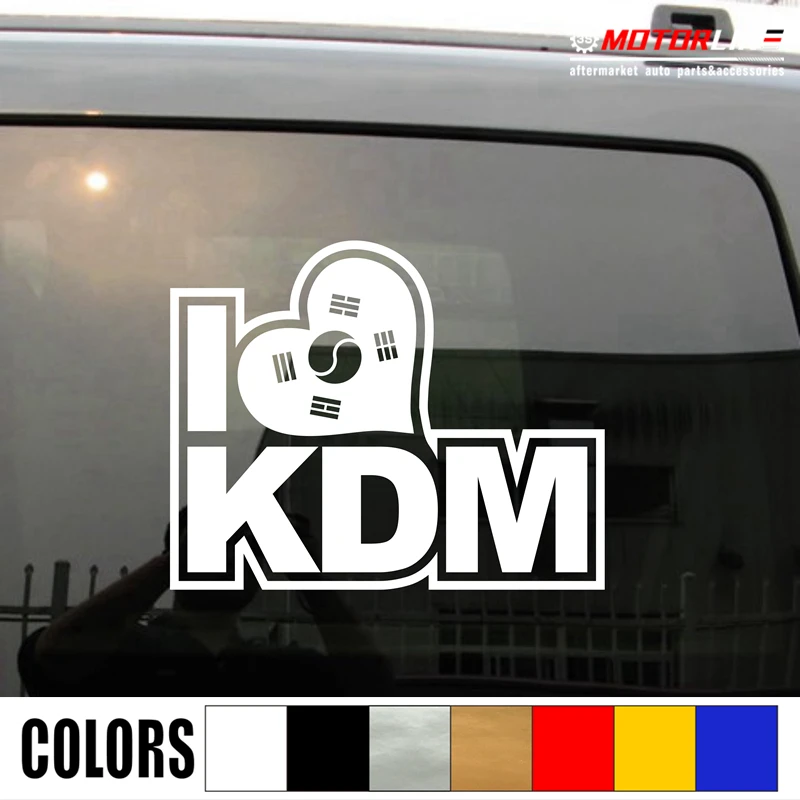 

I Love KDM Korean South Korea Flag Decal Sticker Car Vinyl pick size color fit for Kia HYUNDAI