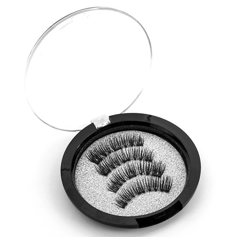 

3D Mink Lashes 4PCS/Box Magnetic Eyelashes Soft Hair Double Magnet Eyelashes Extension Eye Makeup Accessories Dropship
