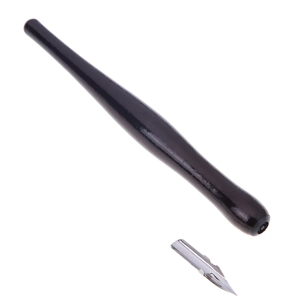 

Portable Wooden Manga Dip Pen Holder Set Comic Drawing Painting Tools Kit Calligraphy with Nibs School Stationery Supplies
