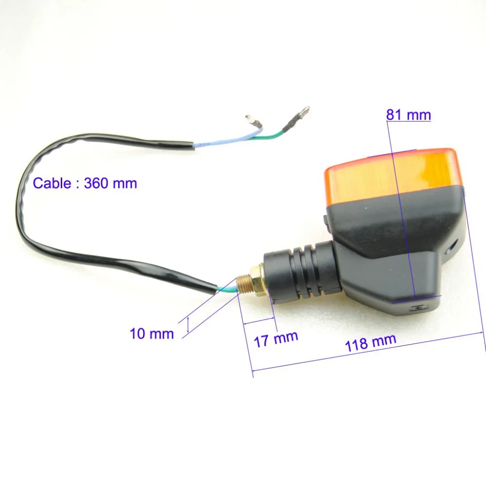 TDPRO 2 шт. универсальный мотоцикл поворотник сигнальные лампы сигнальные индикаторы светильник Янтарный для Honda CG125 CB125 CBT Suzuki Pit Dirt Bike