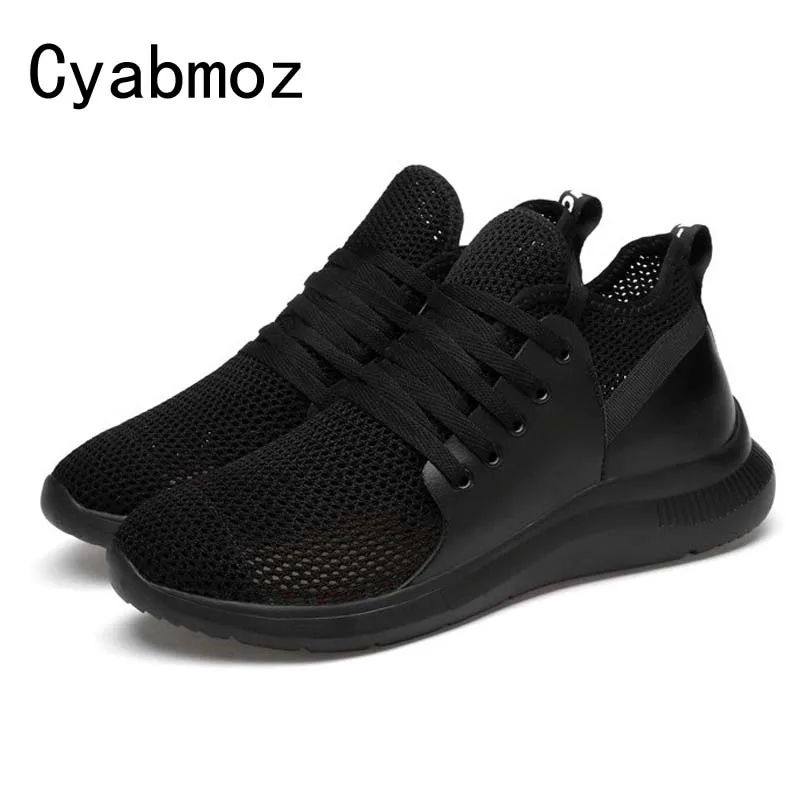 Cyabmoz/Мужская модная сетчатая обувь, увеличивающая рост; обувь на незаметном каблуке 6 см; летняя дышащая повседневная спортивная обувь; мужская обувь