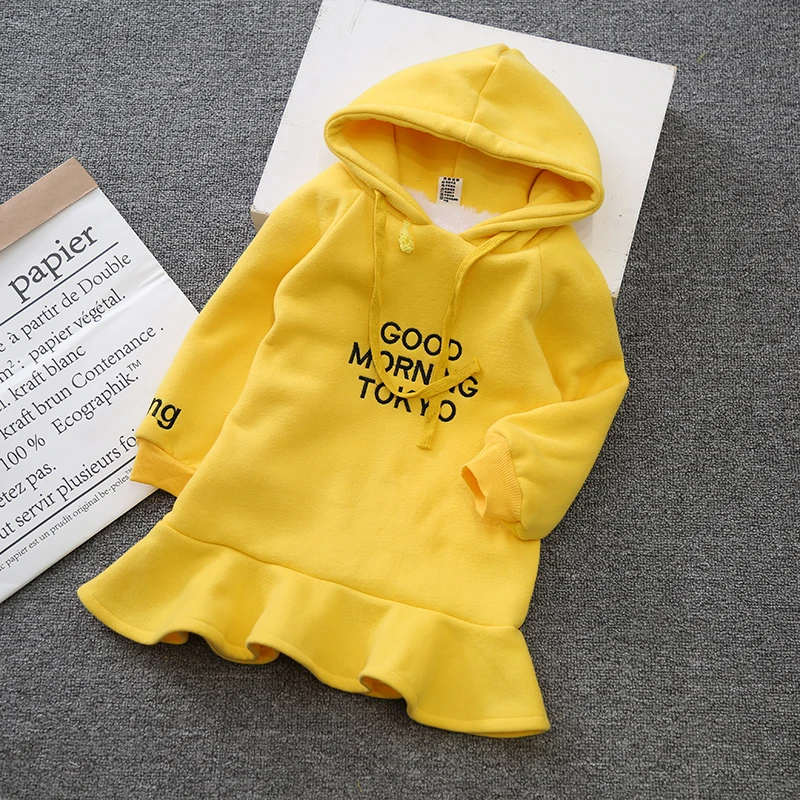 Girl thickened lambskin dress 2017 winter new Korean children's