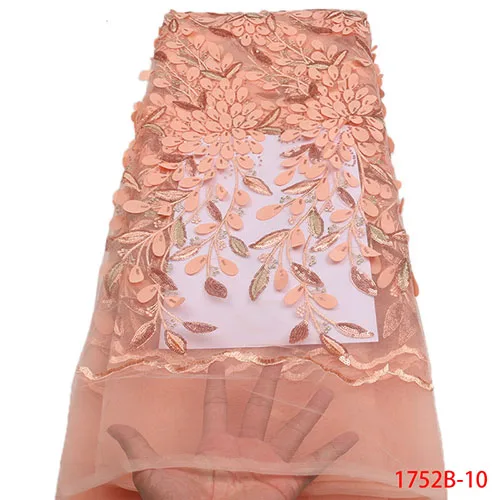 Последние высококачественные африканские тюлевые кружевные ткани сиреневые французские кружевные ткани 3D вышитые нигерийские кружевные ткани для свадьбы 1752B - Цвет: Picture 10