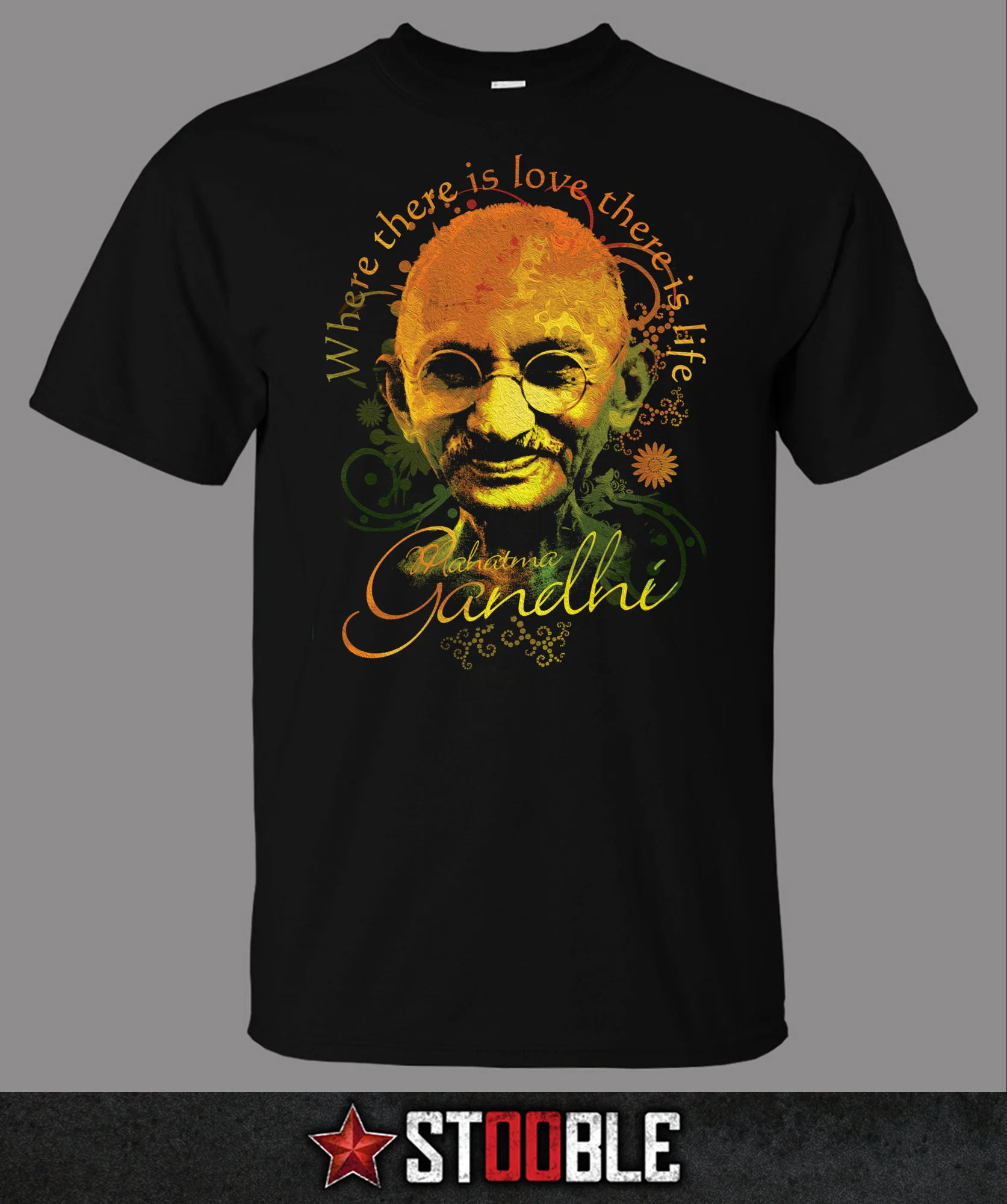 Mahatma Gandhi Футболка-Прямая поставка от Stockist Новые футболки Забавные топы тройник