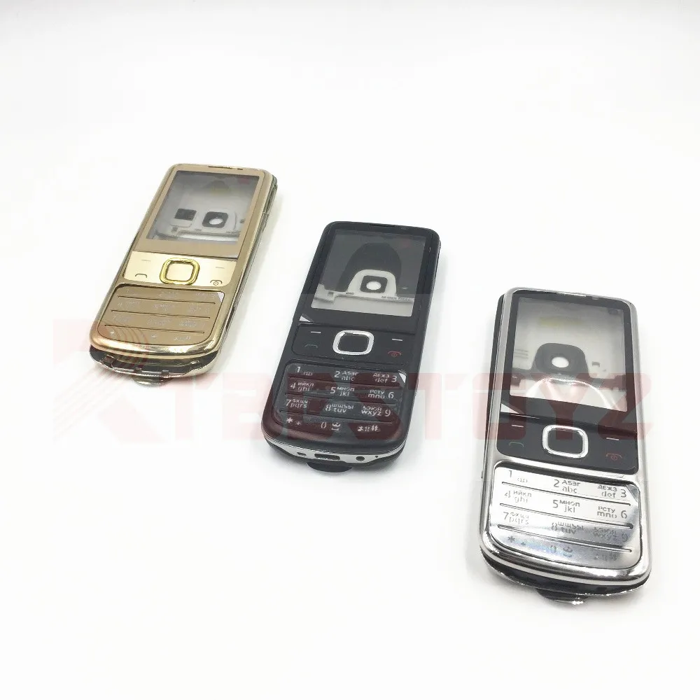  RTBESTOYZ New Full Housing Cover Case Russian English Keyboard Black Silver Golden For Nokia 6700 C