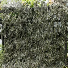 ROCOTACTICAL синтетическая камуфляжная Ghillie сетка 80x90 см лесная Военная нить камуфляжная сетка для страйкбола пейнтбола охоты