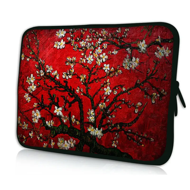 Мягкая Laptop Sleeve камуфляж сумка для Macbook Air 11 12 13 14 15 15.6 Pro Retina 11.6 13.3 молнии сумки для Mac Book Pro 13 случае - Цвет: red flower