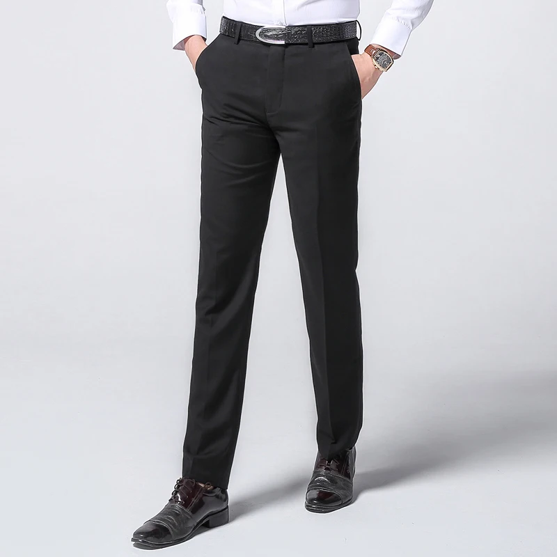 Новые деловые повседневные брюки, мужские облегающие брюки, прямые брюки, Классические мужские офисные брюки