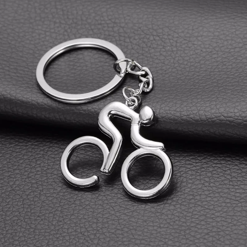 Серебряная металлическая цепочка для ключей, брелок для велосипеда, езды на велосипеде, брелок для ключей, брелок для ключей, Мужская модная безделушка