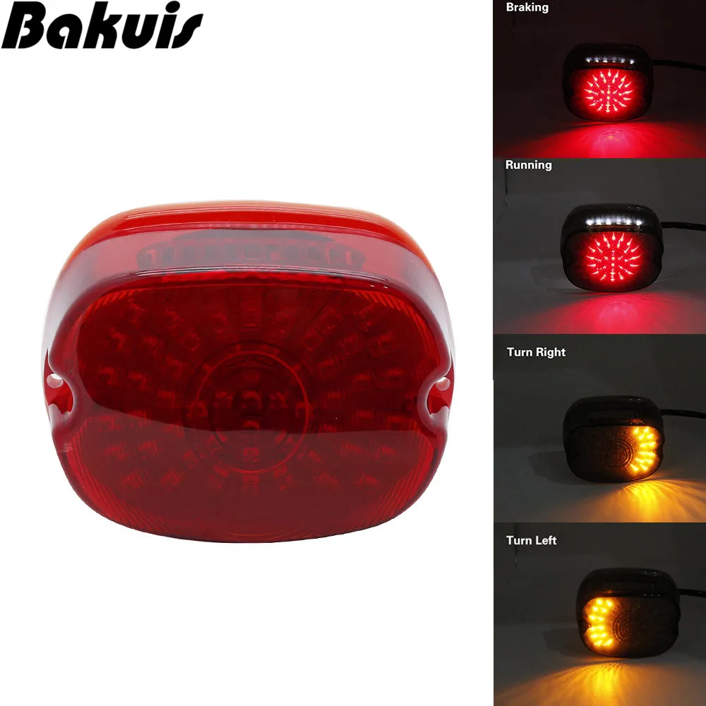 

Somked Lay Down Type Motorcycle LED Tail Light Rear Driving Turning Brake Taillights for 1200 Sportster 883