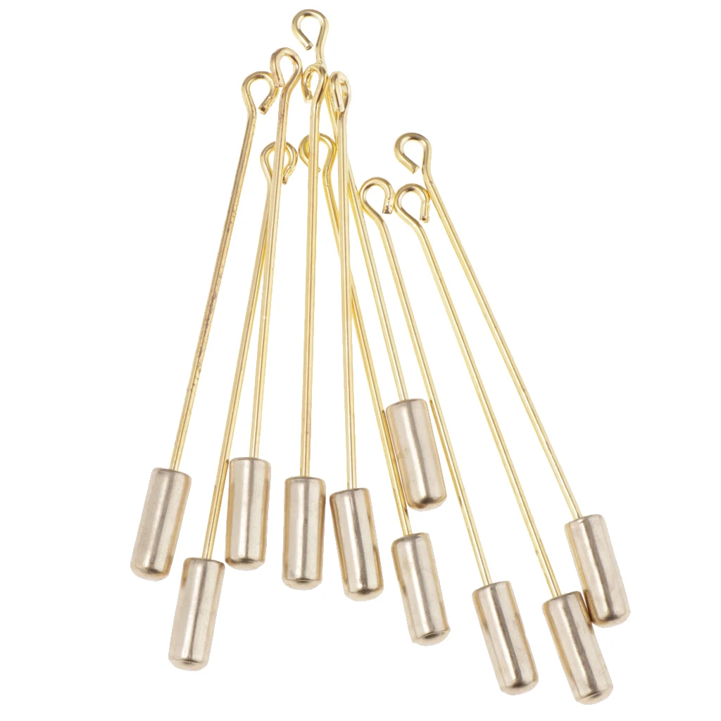 MagiDeal 20pcs Stainless Steel Long Needle Stick DIY Scarf Collar Lapel Pin Findings