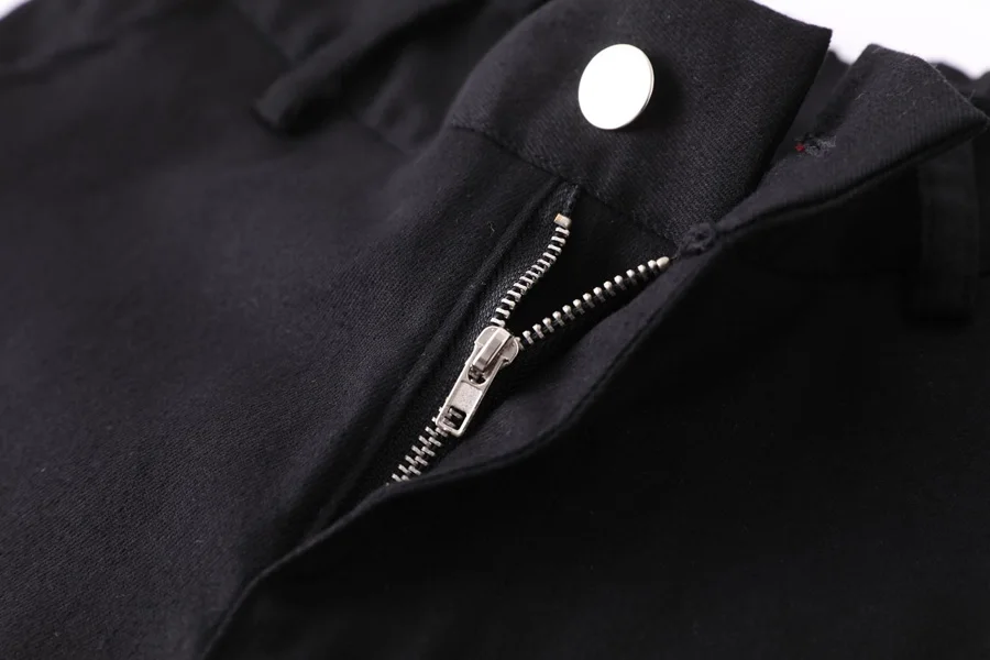 capri leggings Vangull Cotton Black Streetwear Cargo Pants Women Casual Joggers High Waist Pants Loose Female Trousers Classic Buckle Pants black cargo pants