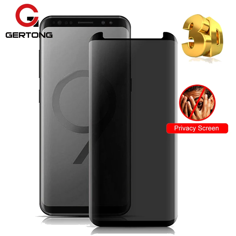 

3D Anti Glare Full Cover Tempered Glass For Samsung Galaxy S9 S8 Plus Note 9 8 Anti-Spy Curved Edge Screen Protector Front Film