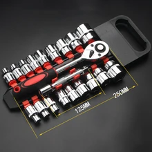 1/2 Трещоточный гаечный ключ, нескользящий гаечный ключ, Набор торцевых ключей, профессиональный набор ручных инструментов для ремонта, автомобильные велосипедные инструменты, динамометрический ключ, универсальный