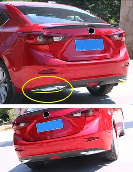 

hot ACCESSORIES FIT FOR MAZDA 3 AXELA 2014-2016 CHROME REAR BUMPER LOWER BOOT TRIM COVER GARNISH PROTECTOR SEDAN