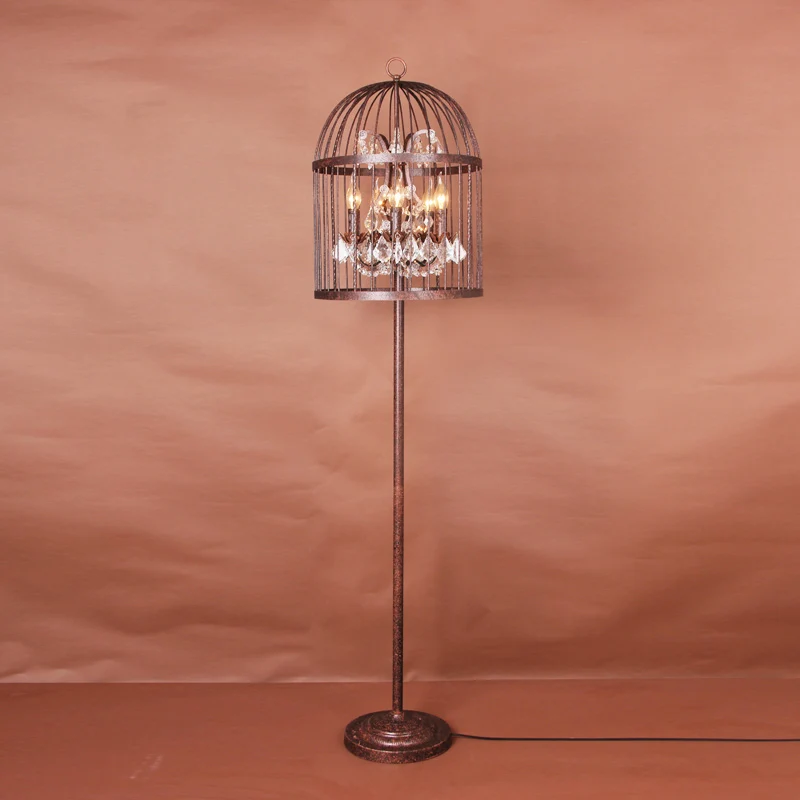 Online Shop American markor furnishings iron birdcage floor lamp brief | Aliexpress Mobile