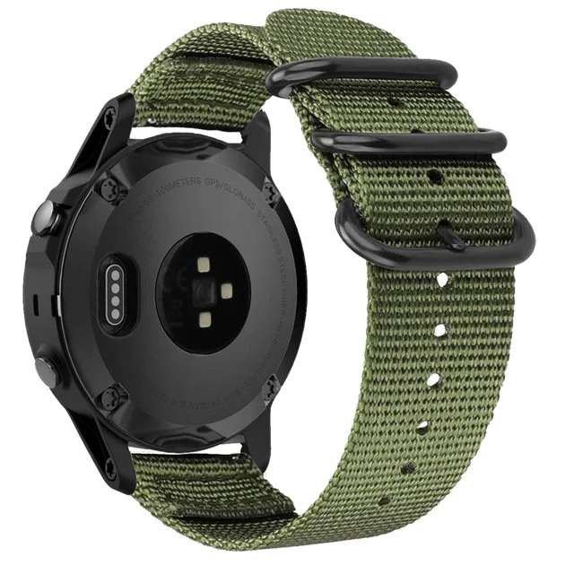 Нейлоновый ремешок TORQUILA 20 мм премиум-класса Nato для Garmin Fenix 5S/5S Plus/Vivoactive 3/Forerunner 645 музыкальный дышащий ремешок для часов - Цвет ремешка: Army Green