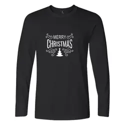 Bts Рождественская футболка с короткими руками Для мужчин хлопок модная летняя футболка Для мужчин забавные Повседневное черная футболка