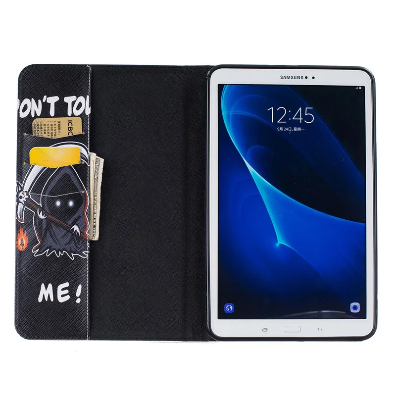 For Samsung Galaxy Tab A 10.1 Case T580T585SM-T580T580N Case Tablet Cover Print Folio PU Leather Wallet Protective Shell Bag (69)