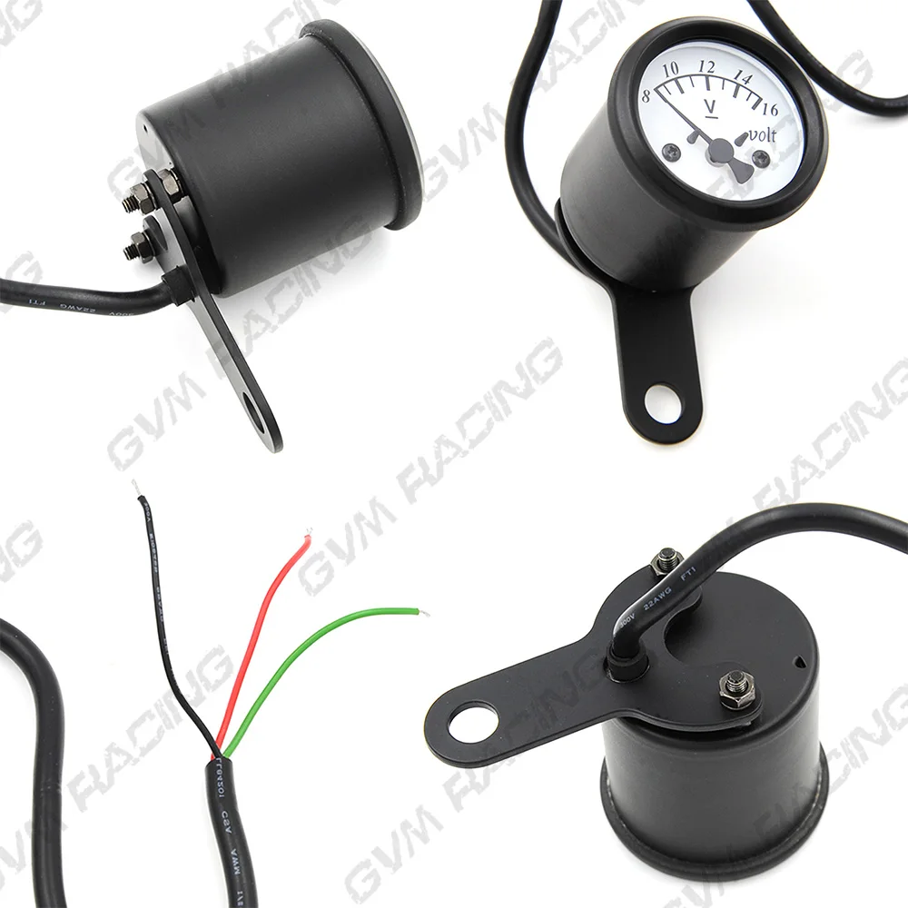 Винтажный Классический 48 мм водонепроницаемый LED черный/хром кафе гонщик