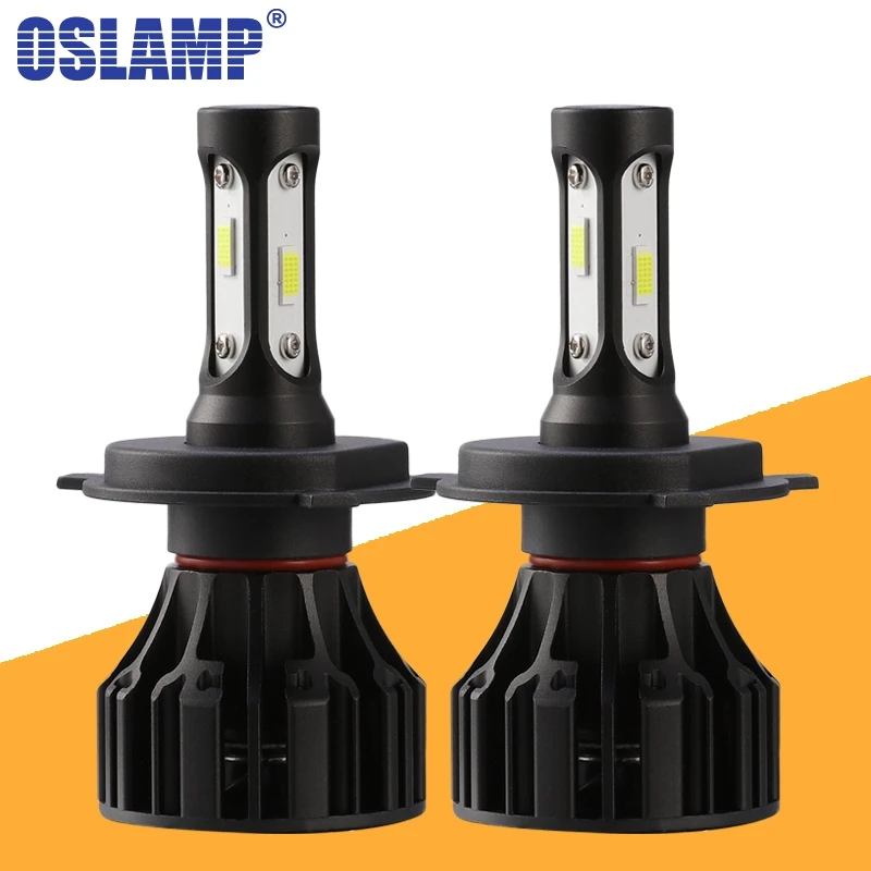 Oslamp T5 H4 светодиодный налобный фонарь H7 H11 H1 H3 COB чипы 8000 лм 72 Вт 6500 к автомобильная передняя лампа ближнего света дальнего света противотуманная фара все-в-одном DC 12 В