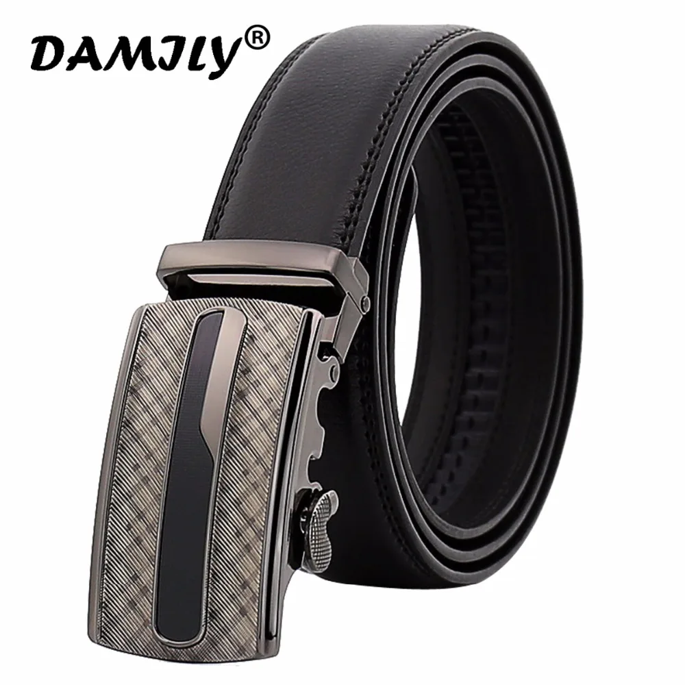 Fashion Designers Men's Leather Belts Luxury Brand Automatic Buckle