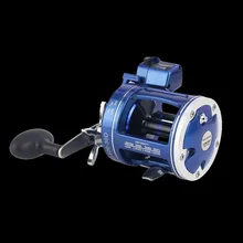 WALK FISH High Strength Aluminum Drum Reel Fishing Line Counter Trolling Fishing Reels 12BB 999FT Depth Finder Counter Meter
