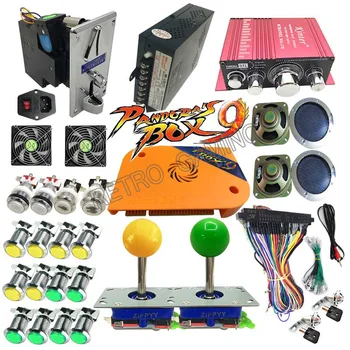 

DIY arcade LED game cabinet machine with Pandora box 9 1500 in 1 jamma board kit with zippy joystick button power supply speaker