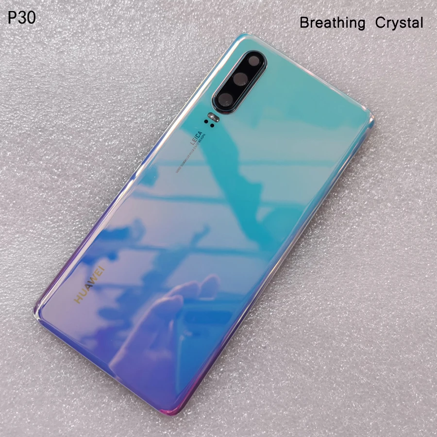 Оригинальная Задняя стеклянная крышка для huawei P30 Pro P30pro корпус батарея задняя дверь запасные части+ клей+ камера вспышка объектив VOG