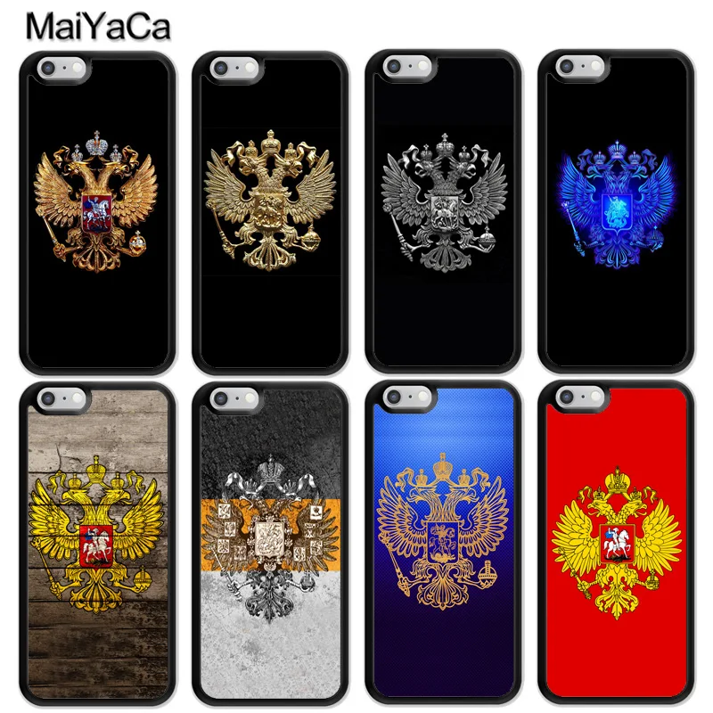 

MaiYaCa Russian coat of arms Flag Cell Phone Cases For iPhone 5 6s 7 8 plus 11 pro X XR XS Max Samsung Galaxy S6 S7 S8 S9 S10