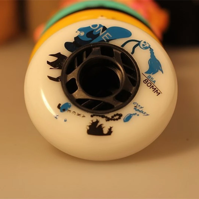 8 قطعة/المجموعة 85A عجلات تزلج Rollerblade عجلات عالية الجودة الأسطوانة عجلات سباق التعرج/الكبح أحذية التزلج الأسطوانة عجلات