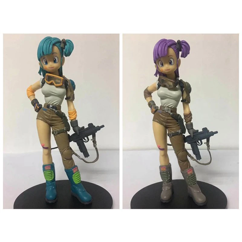 

2019 Dragon 22CM Ball Young Ver. Bulma Action Figure 1/8 scale Blue Hair & Purple Hair Buruma PVC figure Toys For Children