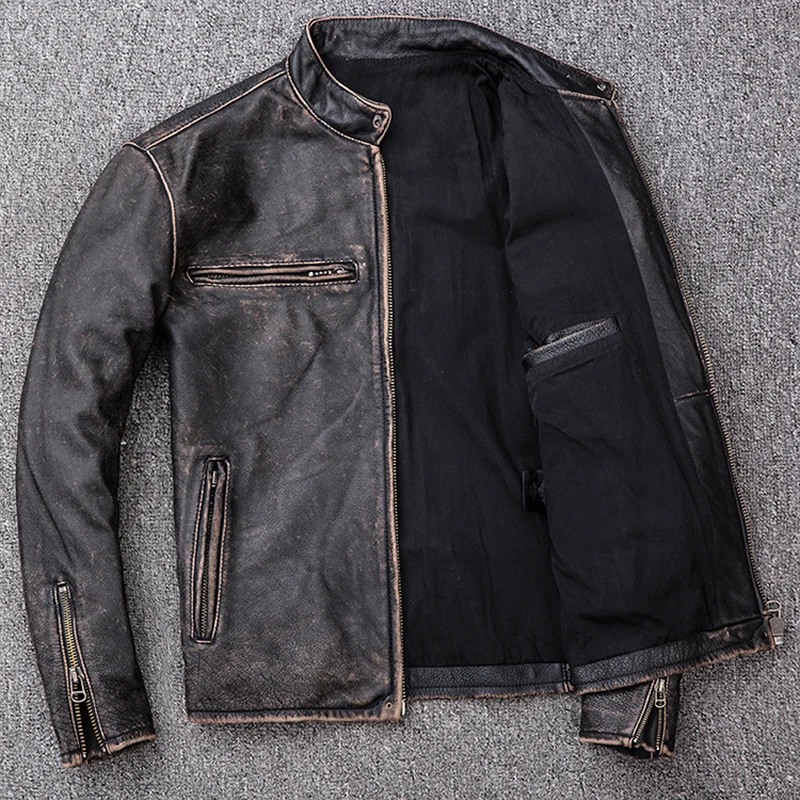 distressed moto jacket