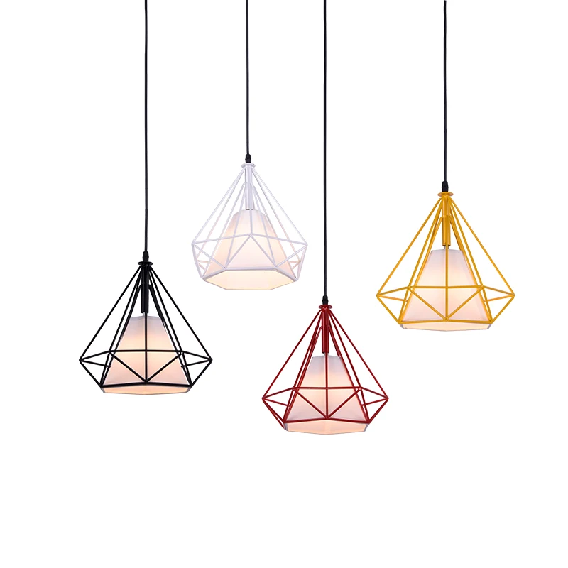 Modern simple metal LED pendant light Creative personality diamonds shape Macarons Foyer restaurant decoration pendant lamps Modern simple metal LED pendant light Creative personality diamonds shape Macarons Foyer restaurant decoration pendant lamps