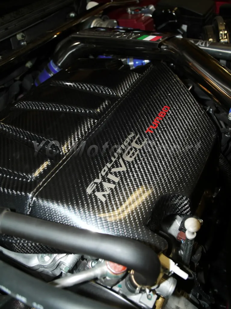 Автомобильные аксессуары из углеродного волокна крышка двигателя подходит для EVO X EVO 10-2008 2012 Стиль крышка двигателя без логотипа