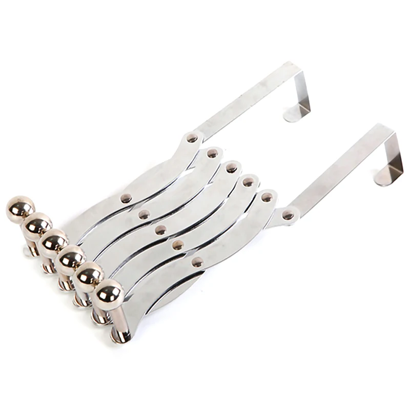 

6 Hooks Door-Back Flexible Foldable Door Hanger Clothes Hat Holder Retractable Coat Holder Hook Organizer
