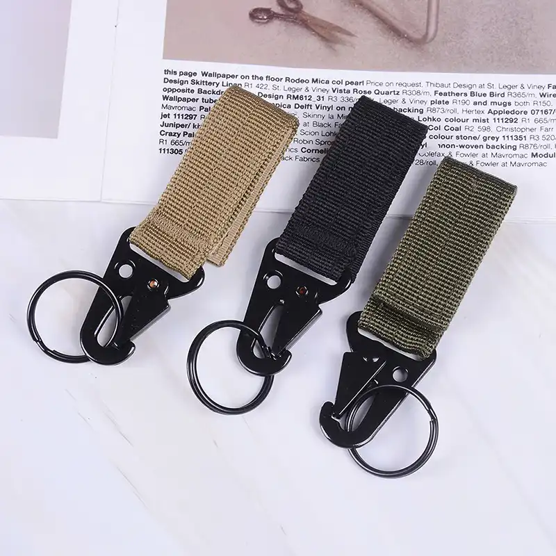 Multifunction Nylon Tactical Carabiner Backpack Hook EDC Military Keychain Clasp Multifunction Nylon Tactical Carabiner Backpack Hook EDC Military Keychain Clasp
