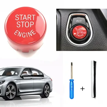 

For BMW 1set Red Start Stop Engine Switch Button Cover With Clay And Screwdriver Support F20 F30 F10 F01 F25 F26 1-7Series