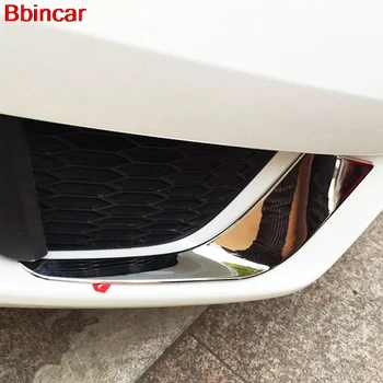 

Bbincar ABS Chrome For Honda Fit Jazz 2014 2015 Front Bottom Fog Light Lamp Cover Trim Foglight Eyebrow Shade Strips Trim 2PCS