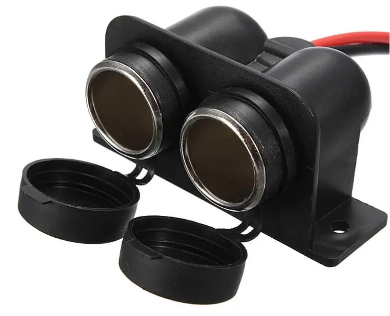 

Car Motorbike Motorcycle Boat Cigarette Lighter Dual Socket Adapter Connectors