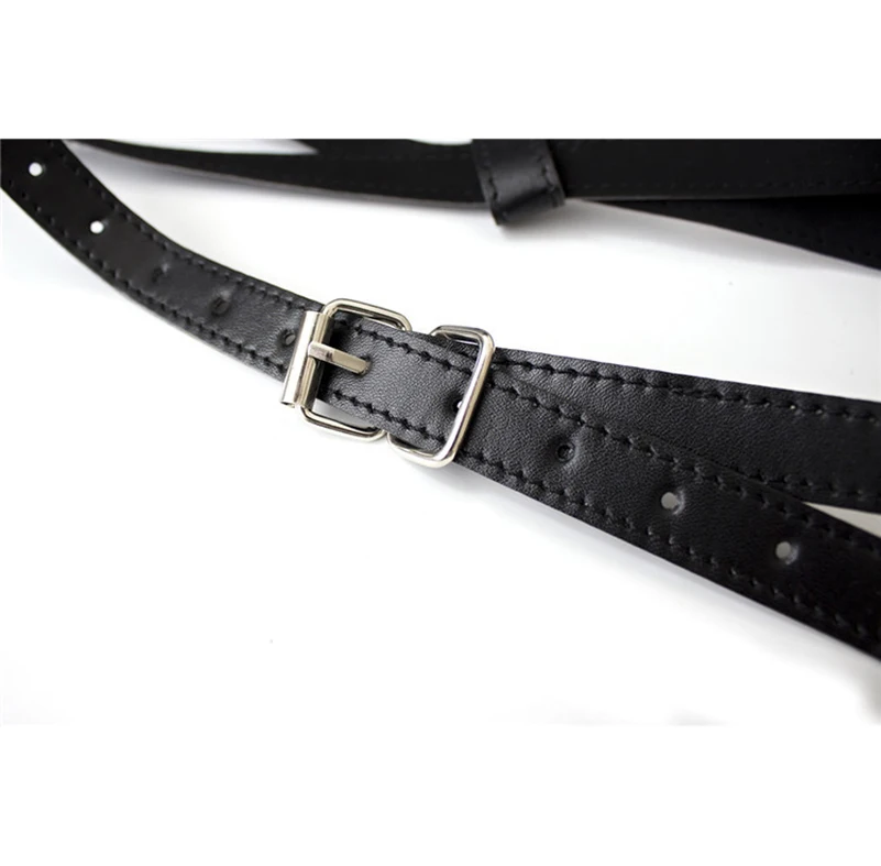 BDSM Halter Design Hot Sexy Female Leather Bra Underwear rivet Adjustable shoulder strap Short Distinctive Unique bondage-style women bra,erotic lingerie