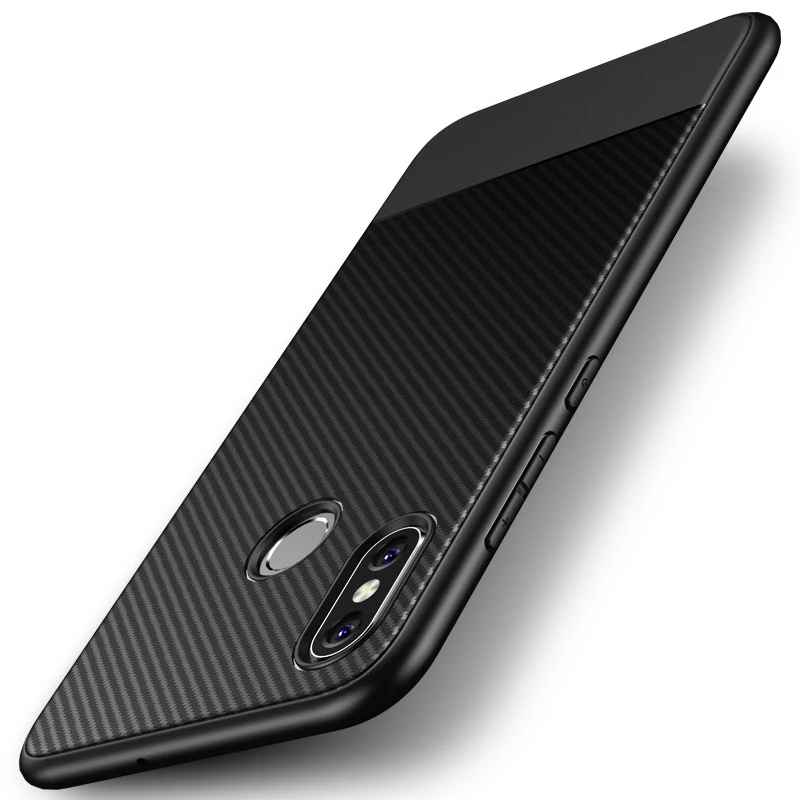 

1Pcs Luxury Mobile Phone Cases for Xiaomi 8se/8 Silicone Drop Protection Gel carbon fiber Soft Shell