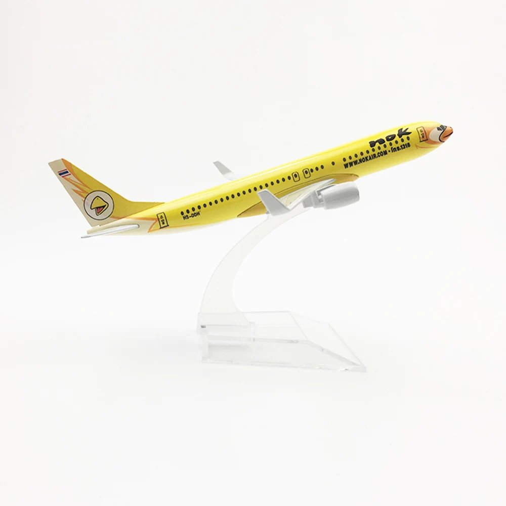 1/400 масштаб самолета Boeing 737 Таиланд Nok Air 16 см СПЛАВ самолет B737 детские игрушки Детский подарок для коллекции - Цвет: Цвет: желтый