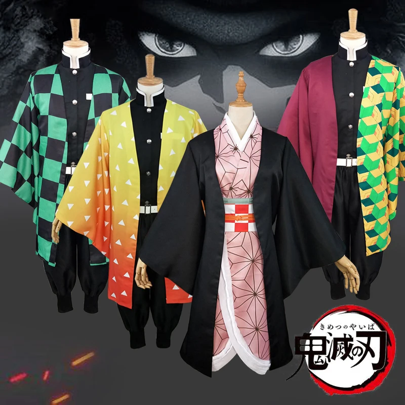 Аниме Demon Slayer Kimetsu no Yaiba карнавальный костюм Kamado Tanjirou Nezuko Agatsuma Zenitsu Tomioka Giyuu для