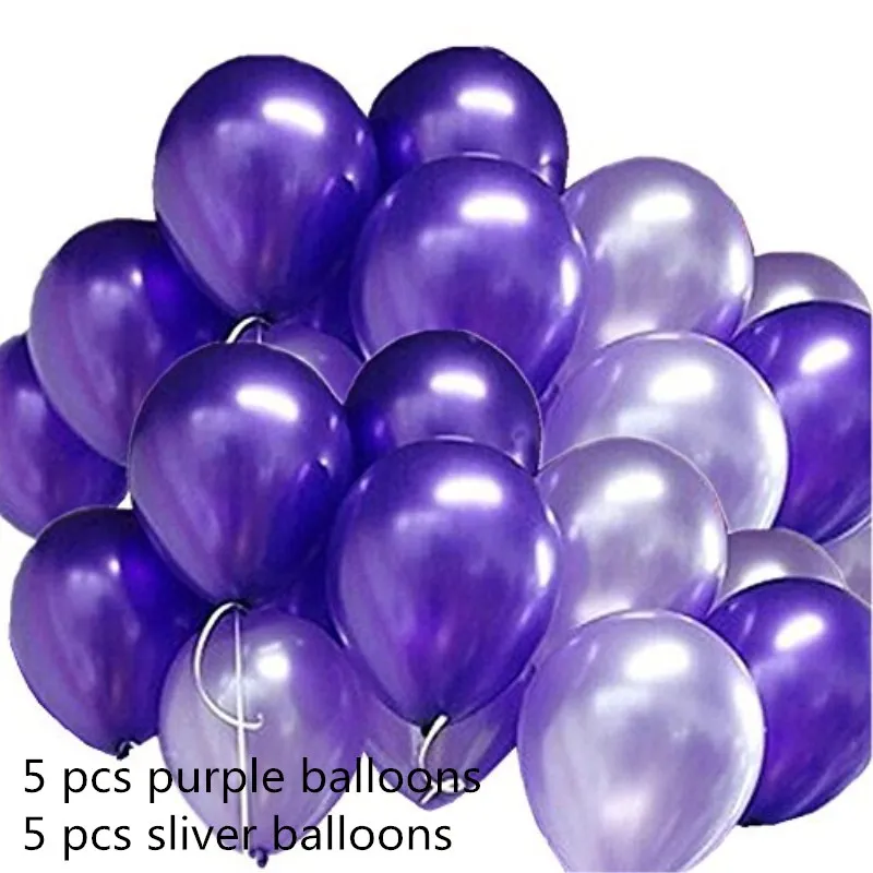Kuchang 10 дюймов фиолетовый цвета Воздушный шар Чистый Латекс надувной Макарон шар для дома Свадебная вечеринка украшения девичник Вечерние - Цвет: purple sliver