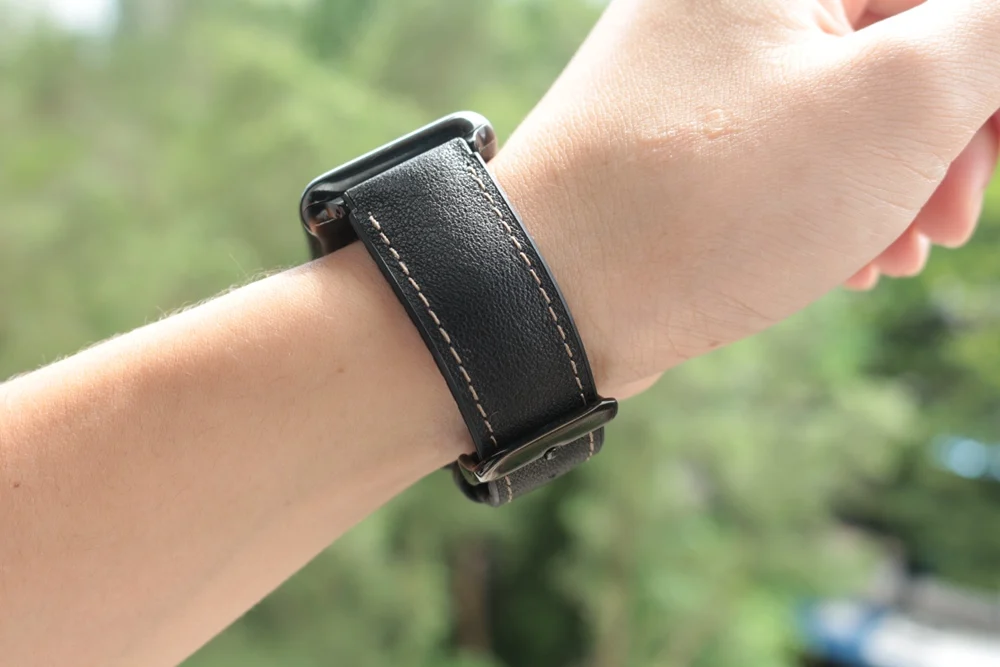URVOI band for apple watch series1 2 leather strap for iwatch belt high quality breathable TPU back leather face design 38 42mm21