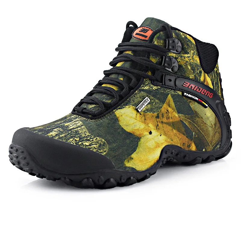

Outdoor Sports Waterproof Climbing Boots Men High Top Mountaineering Shoes Breathable Antiskid Sneakers,Hiking Shoes