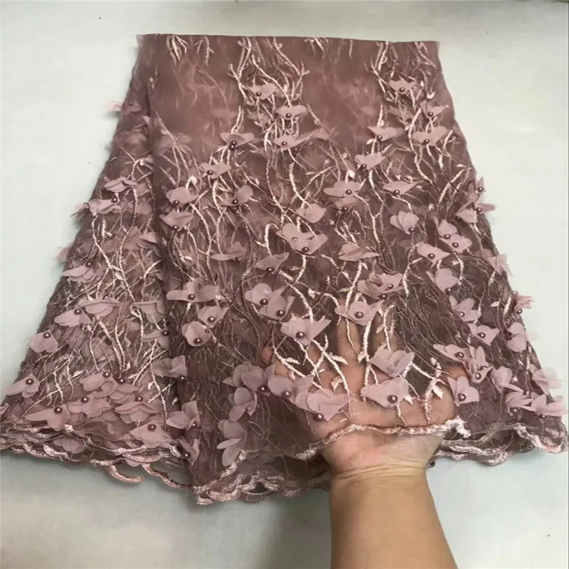 Новое поступление, модная 3D французская кружевная ткань, кружевная ткань для невесты, тюль, кружевная ткань с 3D цветами, Французская ткань для женского платья 30