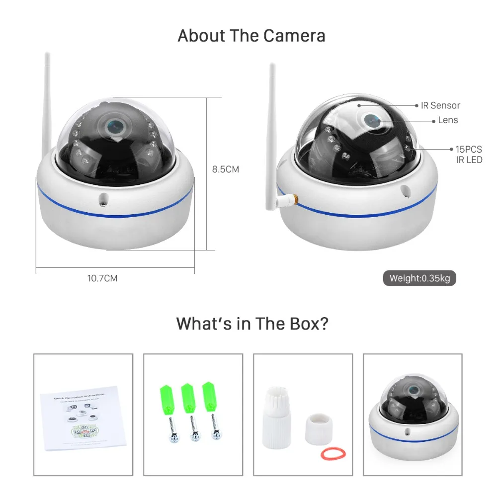 IP камера BESDER беспроводная 2 Мп FHD 1080P Wi Fi 64 ГБ TF карта|Камеры видеонаблюдения| |